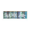 Seaside Sea Turtle Blue Boards | Real Wood Wall Art Print