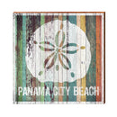 Panama City Beach Sand Dollar Orange Boards | Real Wood Wall Art Print