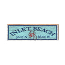 Inlet Beach Red Bike Blue Latitude Longitude | Real Wood Wall Art Print