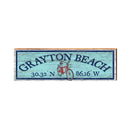 Grayton Beach Red Bike Blue Latitude Longitude | Real Wood Wall Art Print