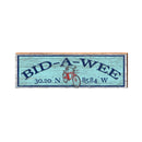 Bid-A-Wee Red Bike Blue Latitude Longitude | Real Wood Wall Art Print