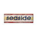 Seaside Surfboard Sign | Real Wood Wall Art Print