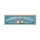Rosemary Beach Triple Shells Water Latitude Longitude | Real Wood Wall Art Print