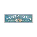 Santa Rosa Triple Shells Water Latitude Longitude | Real Wood Wall Art Print