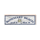 Rosemary Beach Yellow Bike White Latitude Longitude | Real Wood Wall Art Print