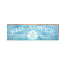 Bid-A-Wee Sand Dollar Blue Distressed Latitude Longitude | Real Wood Wall Art Print