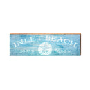 Inlet Beach Sand Dollar Blue Distressed Latitude Longitude | Real Wood Wall Art Print