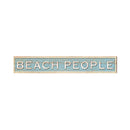 Beach People White Coastal Blue Sign | Real Wood Wall Art Print