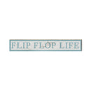 Flip Flop Life Coastal Blue Sign | Real Wood Wall Art Print