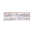 Carillon Beach Navy Coatal White Latitude Longitude | Real Wood Wall Art Print