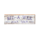 Bid-A-Wee Navy Coastal White Latitude Longitude | Real Wood Wall Art Print