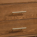 Tromso Mid-Century Modern 23" Walnut Nightstand with 2-Drawer and Round Tapered Legs