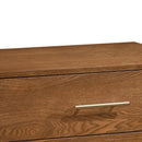Tromso Mid-Century Modern 23" Walnut Nightstand with 2-Drawer and Round Tapered Legs
