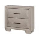 Hinwitz Transitional Solid Wood 2-Drawer Nightstand