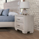 Hinwitz Transitional Solid Wood 2-Drawer Nightstand