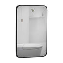 Rectangle Brushed Black Aluminum Framed Wall Mirror