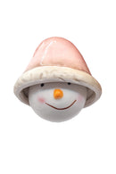 Christmas Ceramic Bell Ornament - Snowman with Hat by Wizardi F07N7-19