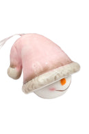 Christmas Ceramic Bell Ornament - Snowman with Hat by Wizardi F07N7-19