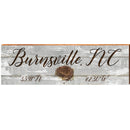 Burnsville, North Carolina Birds Nest Latitude Longitude Wooden Sign | Wall Art Print on Real Wood