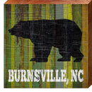 Burnsville, North Carolina Bear Wooden Sign | Wall Art Print on Real Wood