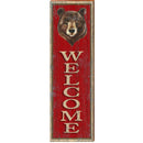 Welcome Bear Head | Wall Art Print on Real Wood
