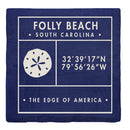 Folly Beach Fun Facts Navy | Drink Coaster Set