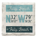 Folly Beach Latitude Longitude | Drink Coaster Set