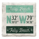 Folly Beach Latitude Longitude | Drink Coaster Set