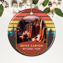 Bryce Canyon National Park Retro Style Ornament, Utah  Tourist Attraction and Gift