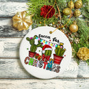 Cute Succulent Plant Themed Funny Ornament, Succa for Christmas, Cactus Garden Theme
