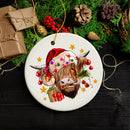 Highland Cow Christmas Ornament, Cattle Tree Decoration