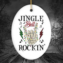 Jingle Bell Rockin Christmas Music Jam Ornament, Skeleton Rocker Sign