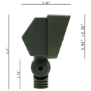 FPBCC04 Cast Brass 3CCT Adjustable 2W-7W Rectangular Built-In LED Flood Light Low Voltage Fixture