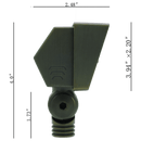 FPB02 Cast Brass Flood Light | 2W-7W 3000K Warm White Integrated LED Low Voltage Landscape Light