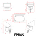 FPB05 Cast Brass Rectangular LED Directional Flood Light Adjustable Landscape Lighting