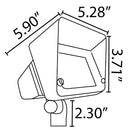 FPBCC05 Cast Brass 3CCT Adjustable 3W-10W Rectangular Built-In LED Flood Light Low Voltage Fixture