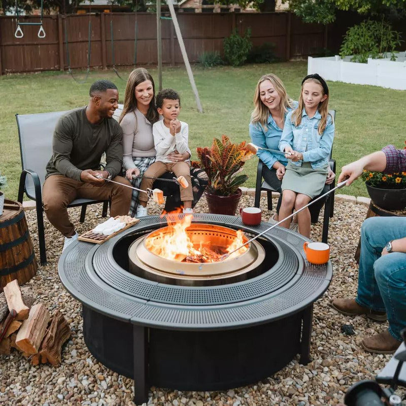 Solo Stove Fire Pit Surround Tabletops | Elevation for Small & Large Wood Burning Fire Pits, Powder-Coated Steel/UV-Resistant Outdoor Fabric