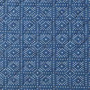 Full Queen Blue White Dots and Stripes 100-Percent Cotton Reversible Quilt Set