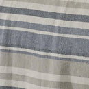 Full/Queen size Navy Blue Tan Cream Chevron Stripe Lightweight Cotton Blanket