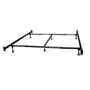 Queen/King Adjustable Metal Bed Frame with Headboard Footboard Brackets