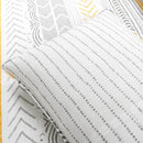 Full/Queen Scandinavian Grey/Yellow Reversible Cotton Quilt Set