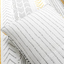 Full/Queen Scandinavian Grey/Yellow Reversible Cotton Quilt Set