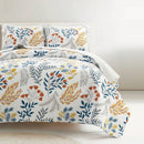 Full/Queen Botanical Bohemian Floral Lightweight 3 Piece Quilt Set