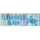 Clearwater Beach Sea Turtle Blue | Wall Art Print on Real Wood