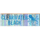 Clearwater Beach Octopus Blue | Wall Art Print on Real Wood