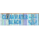 Clearwater Beach Anchor Blue | Wall Art Print on Real Wood