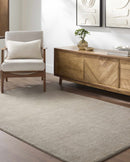 Brockton Solid Gray Wool Rug