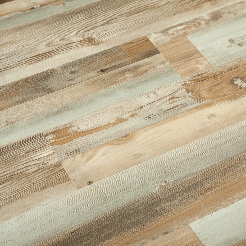 Silverlake Gray Cottage Pine 7.1"x48" Waterproof Click Lock 20MIL Wearlayer Luxury Vinyl Plank Flooring - Dekorman Collection angle view