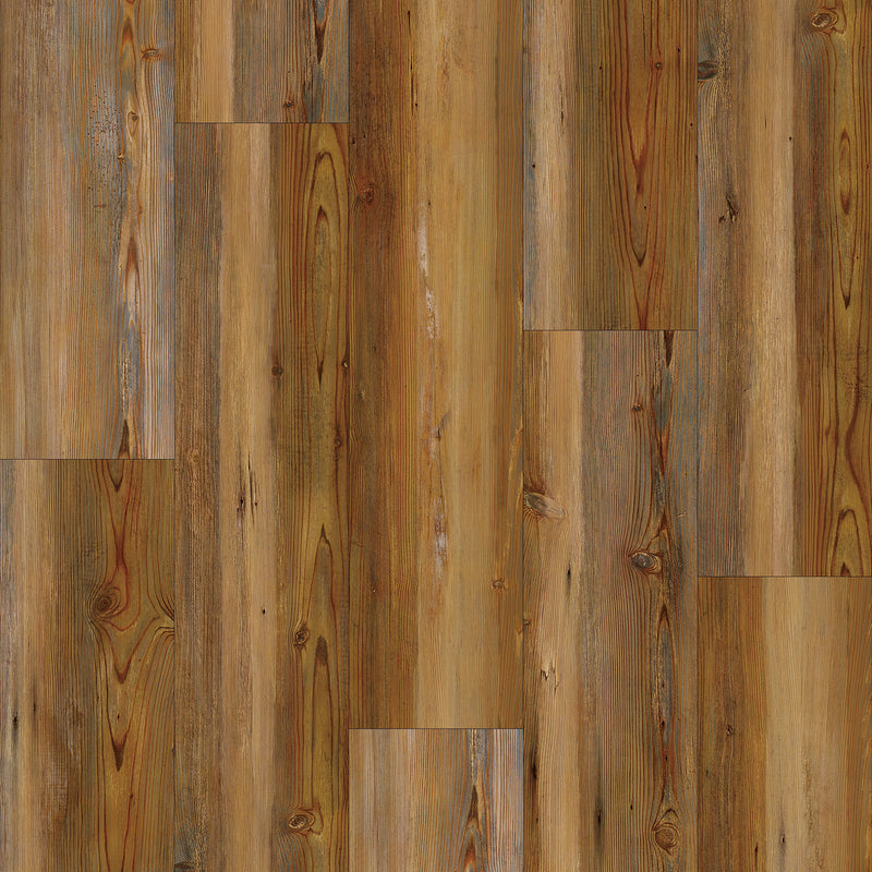 Silverlake Golden Moab Pine 7.1"x48" Waterproof Click Lock 20MIL Wearlayer Luxury Vinyl Plank Flooring - Dekorman Collection wall view