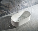 Cossue 61" Freestanding Acrylic Bathtub in White